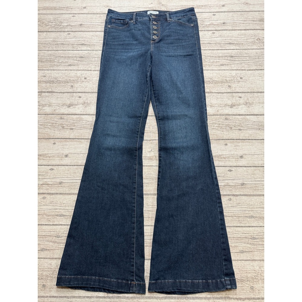 Sofia Jeans Melisa Jeans Women's 8 Blue Dark Wash High Rise Button Fly Stretch